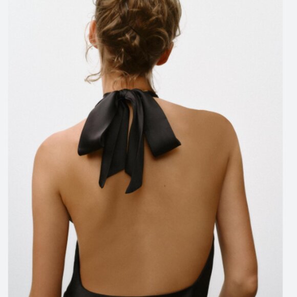 Womens Zara High Neck Tie Dress - Picture 4 of 5